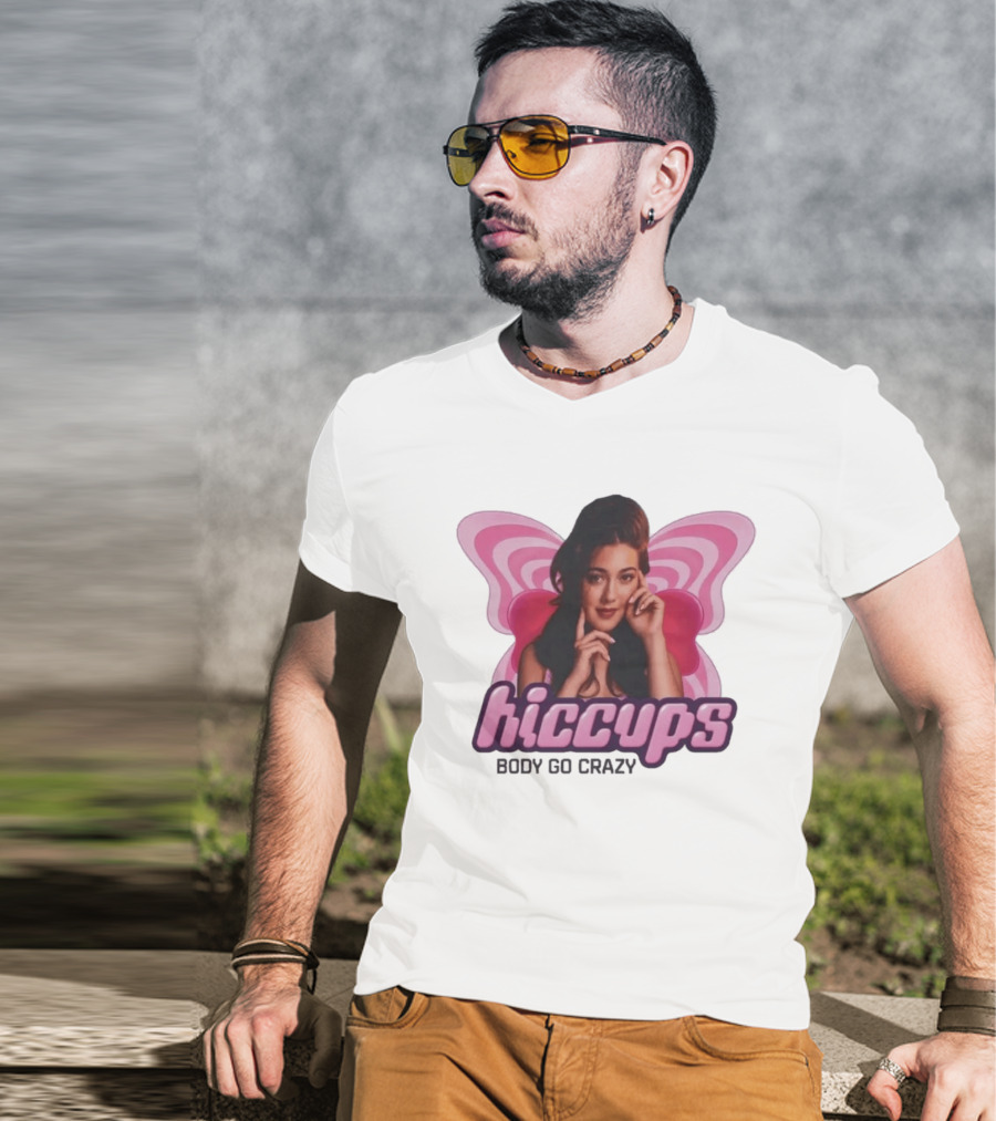 Hiccups Body Go Crazy Pink Butterfly Wings T-Shirt