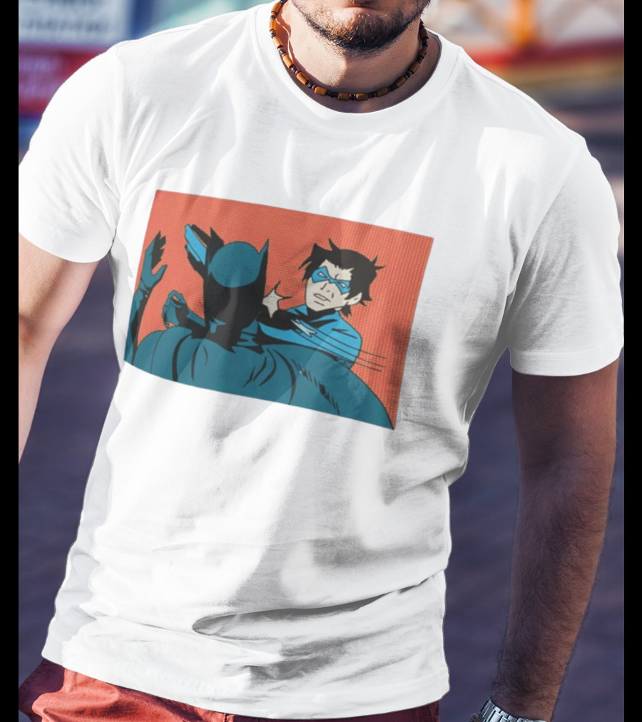 Nightwing Slaps Batman Dick Grayson Meme Comic Panel T-Shirt