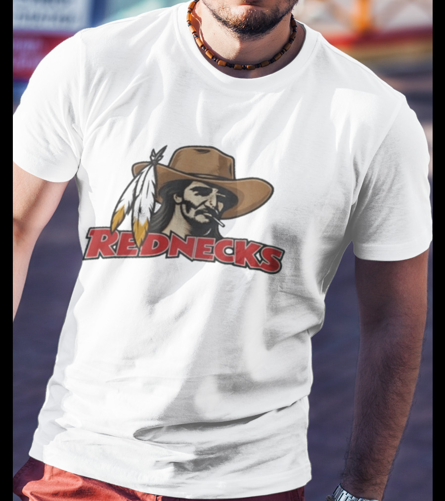 Rednecks Cowboy Icon With Feathered Hat T-Shirt