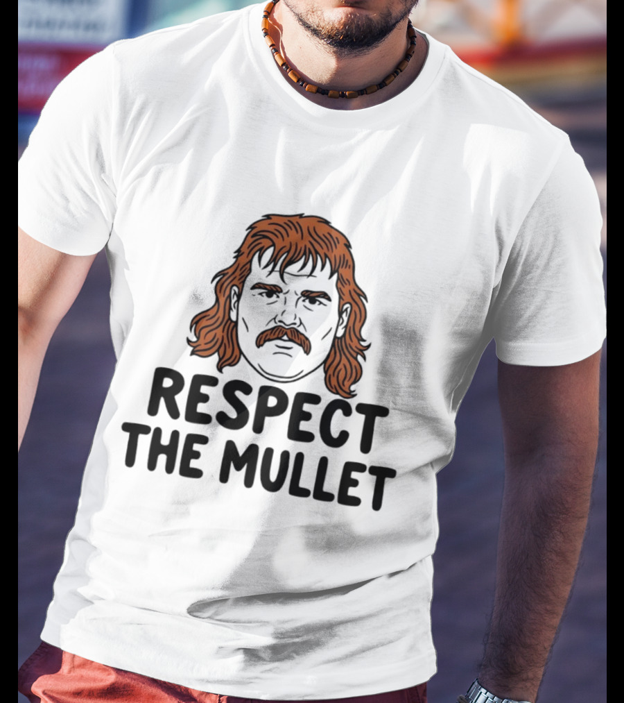Respect The Mullet Retro Iconic Hairstyle T-Shirt