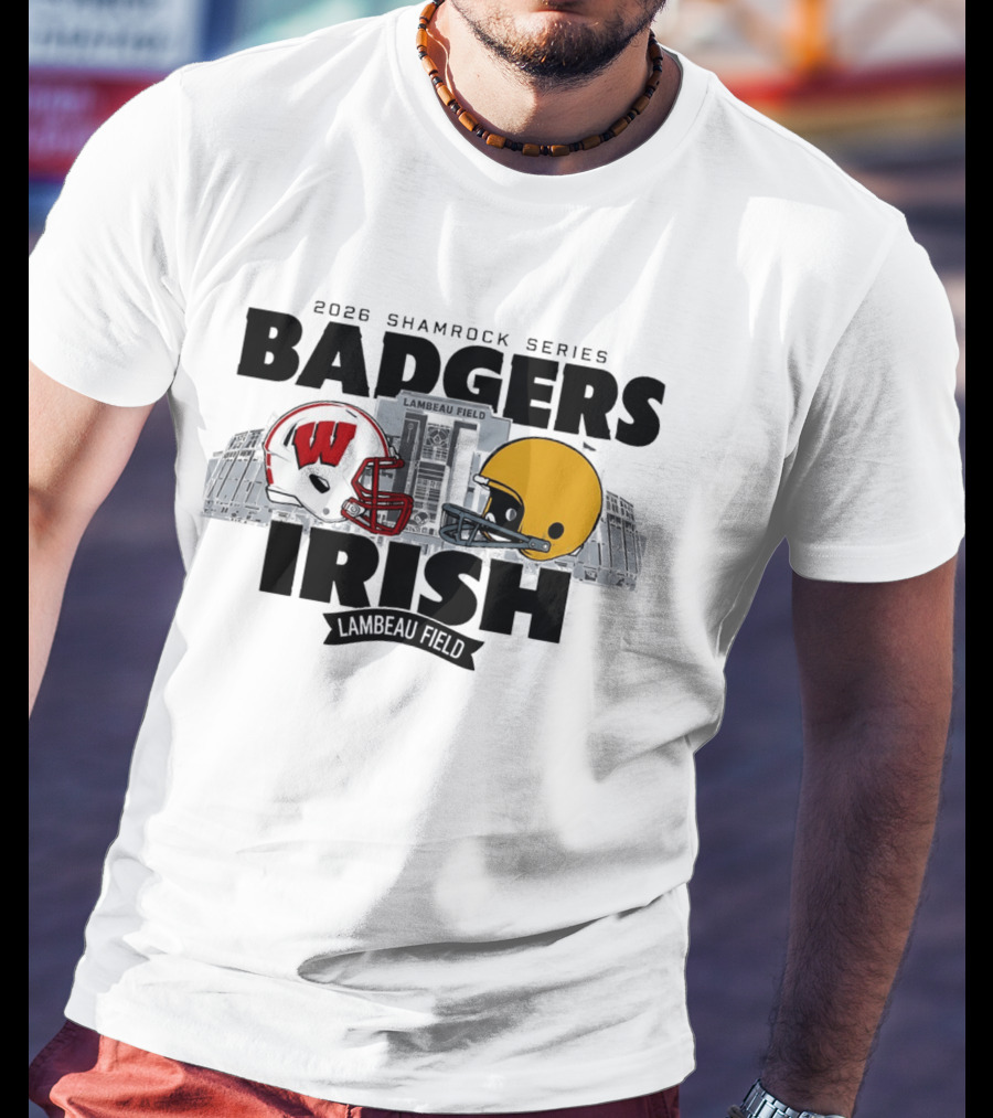 2026 Shamrock Series Badgers Vs Irish Lambeau Field Matchup T-Shirt