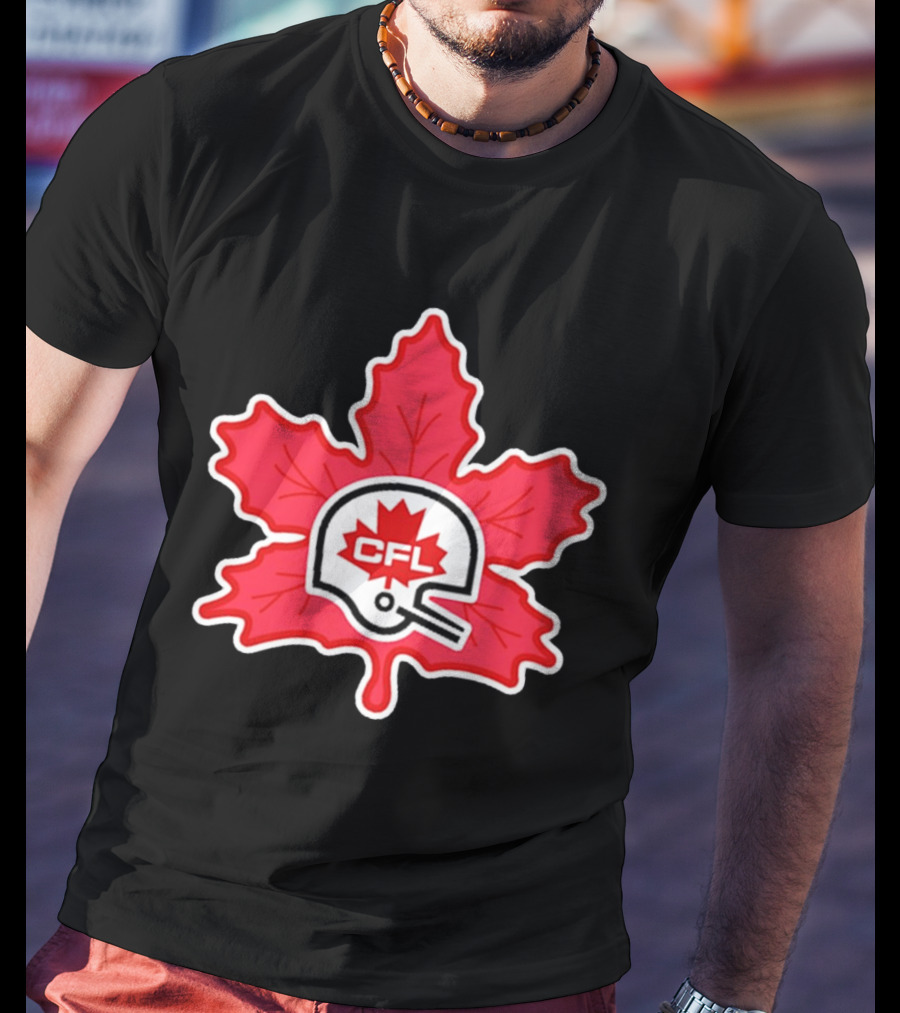 CFL Canadian Football Leaf Helmet T-Shirt