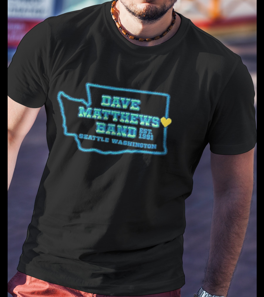 Dave Matthews Band Seattle Washington Est 1991 T-Shirt