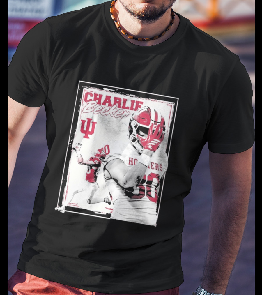 Charlie Becker Indiana Hoosiers Football Student Athlete #80 T-Shirt