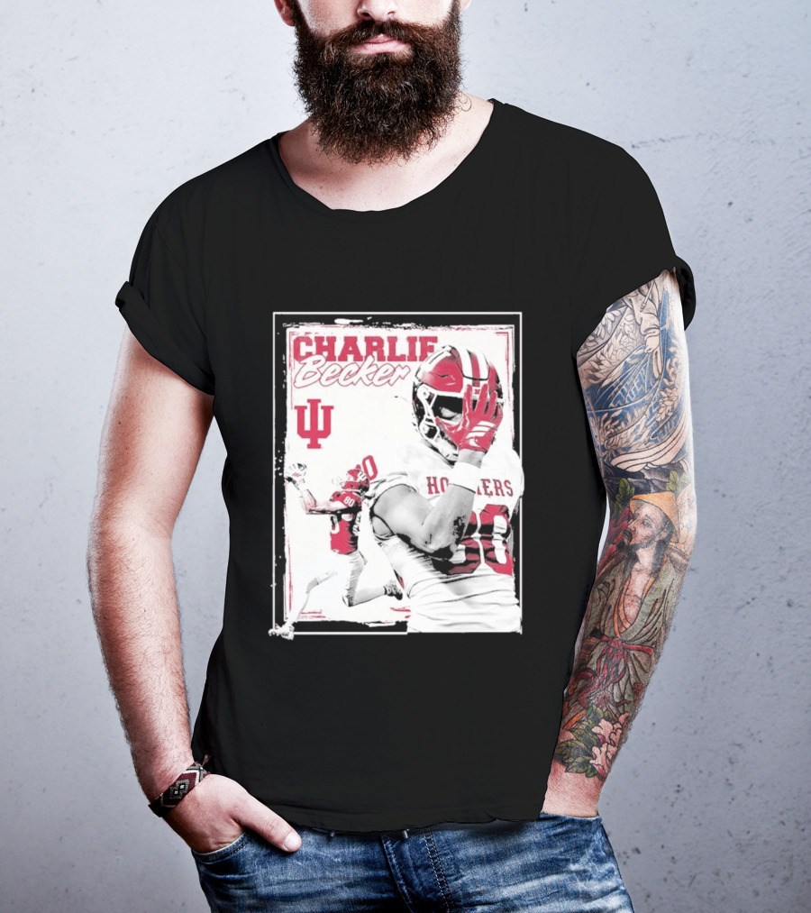 Charlie Becker Indiana Hoosiers Football Student Athlete #80 T-Shirt