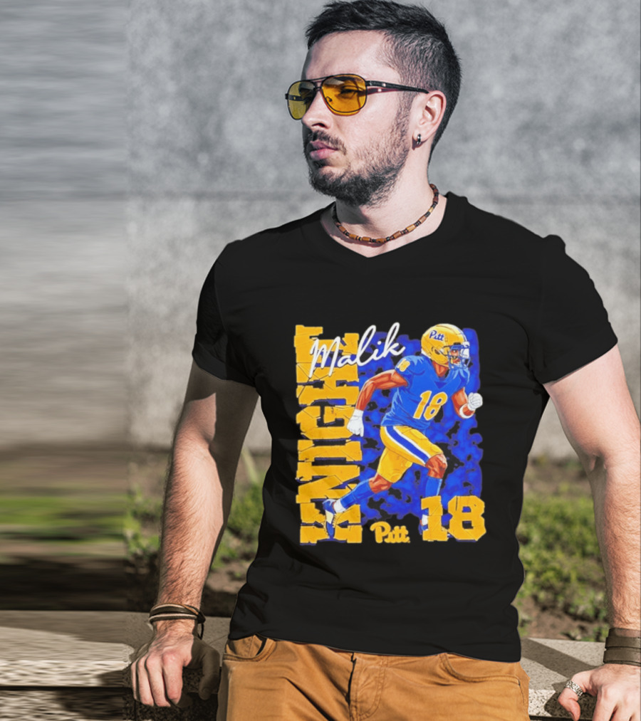Malik Knight 18 Pitt Panthers Football Player T-Shirt