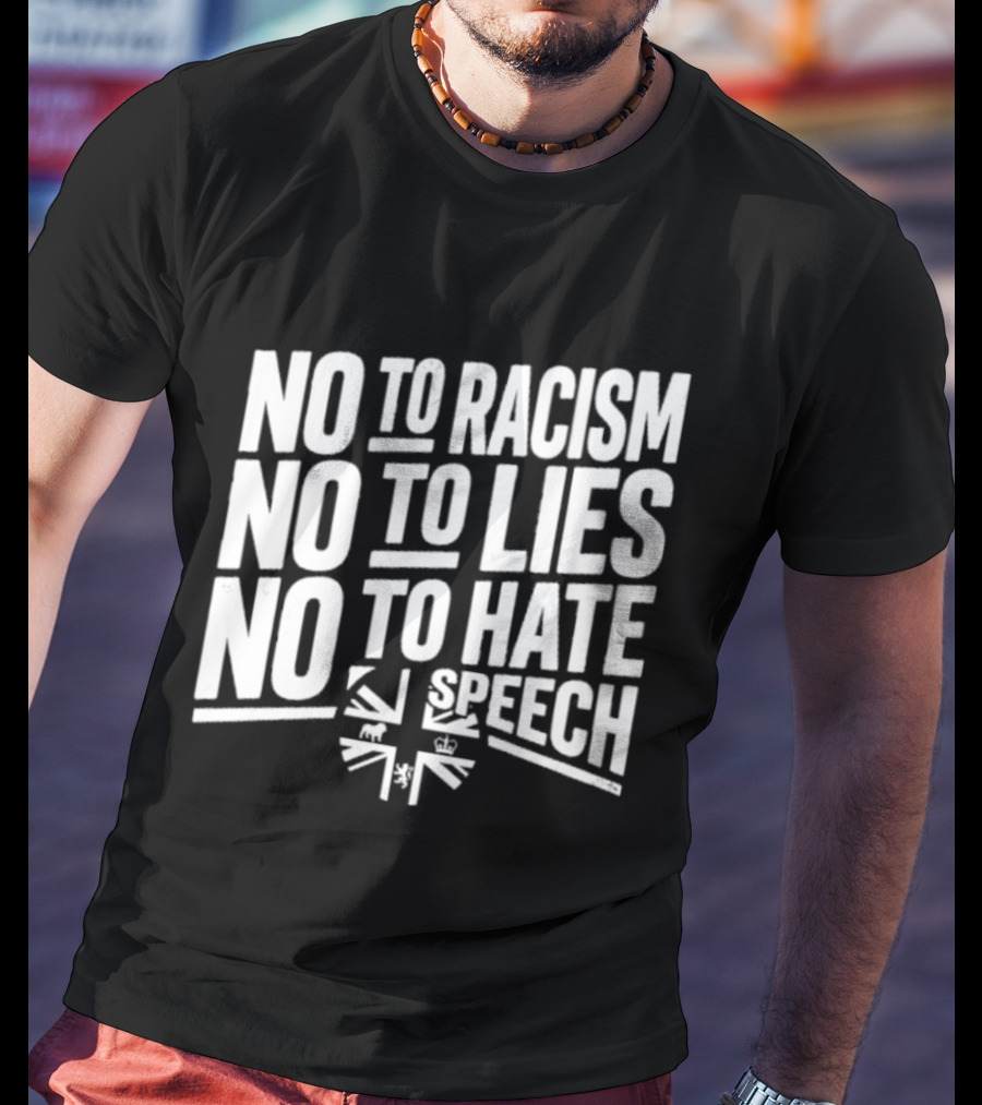 No To Racism No To Lies No To Hate Speech T-Shirt