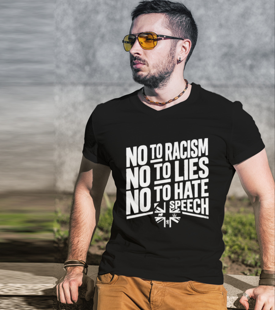 No To Racism No To Lies No To Hate Speech T-Shirt