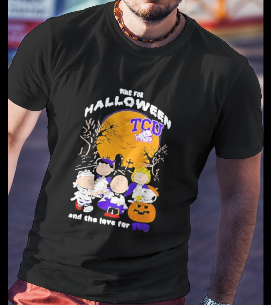 TCU Horned Frogs Halloween Snoopy Peanuts Time For The Love 2026 T-Shirt