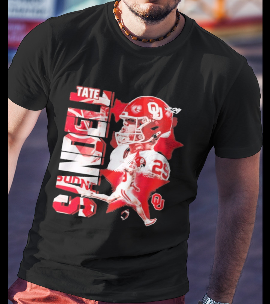 Tate Sandell 29 Oklahoma Sooners Football OU T-Shirt