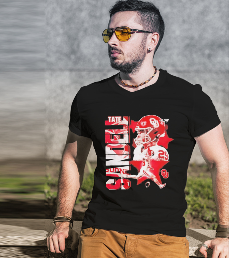 Tate Sandell 29 Oklahoma Sooners Football OU T-Shirt