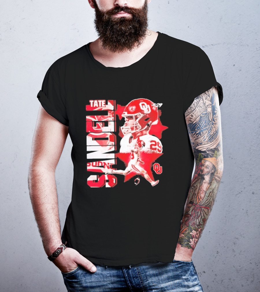 Tate Sandell 29 Oklahoma Sooners Football OU T-Shirt
