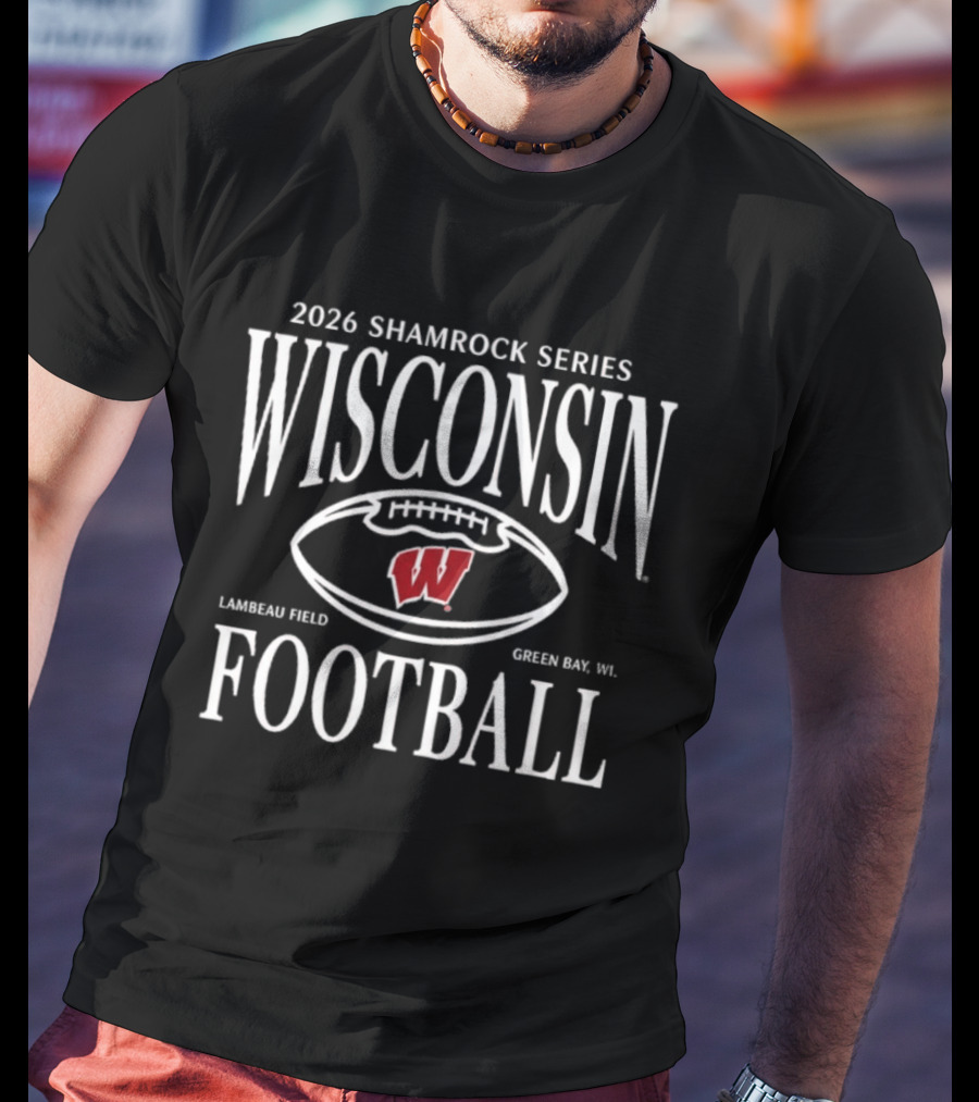 2026 Shamrock Series Wisconsin Football Lambeau Field Green Bay WI T-Shirt
