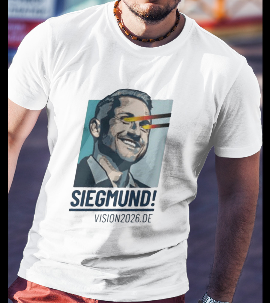 Siegmund Vision2026 DE German Flag Laser Eyes T-Shirt