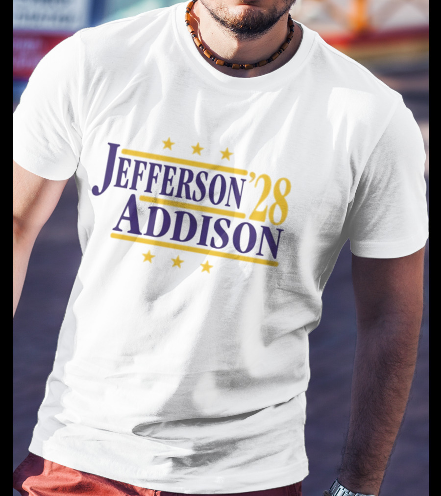 Jefferson Addison 28 Minnesota Vikings Football Stars T-Shirt