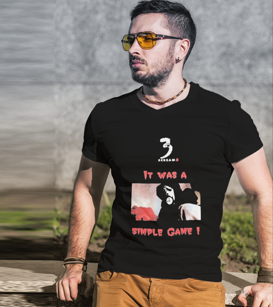 2026 Scream 3 It Was A Simple Game Retro Horror Movie Scene T-Shirt