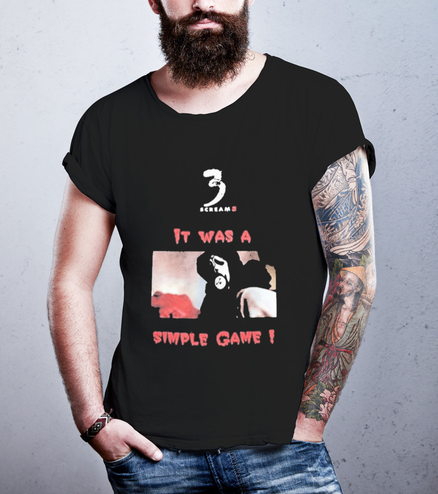 2026 Scream 3 It Was A Simple Game Retro Horror Movie Scene T-Shirt