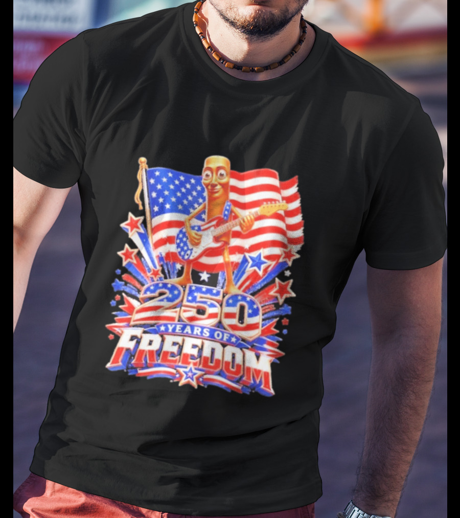 Tung Sahur 250 Years Of Freedom USA Flag 4th July Brainrot Meme T-Shirt