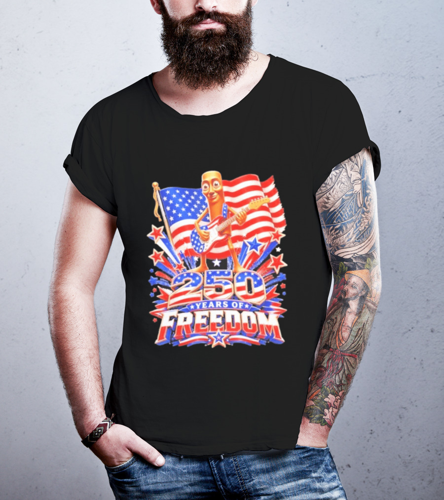 Tung Sahur 250 Years Of Freedom USA Flag 4th July Brainrot Meme T-Shirt