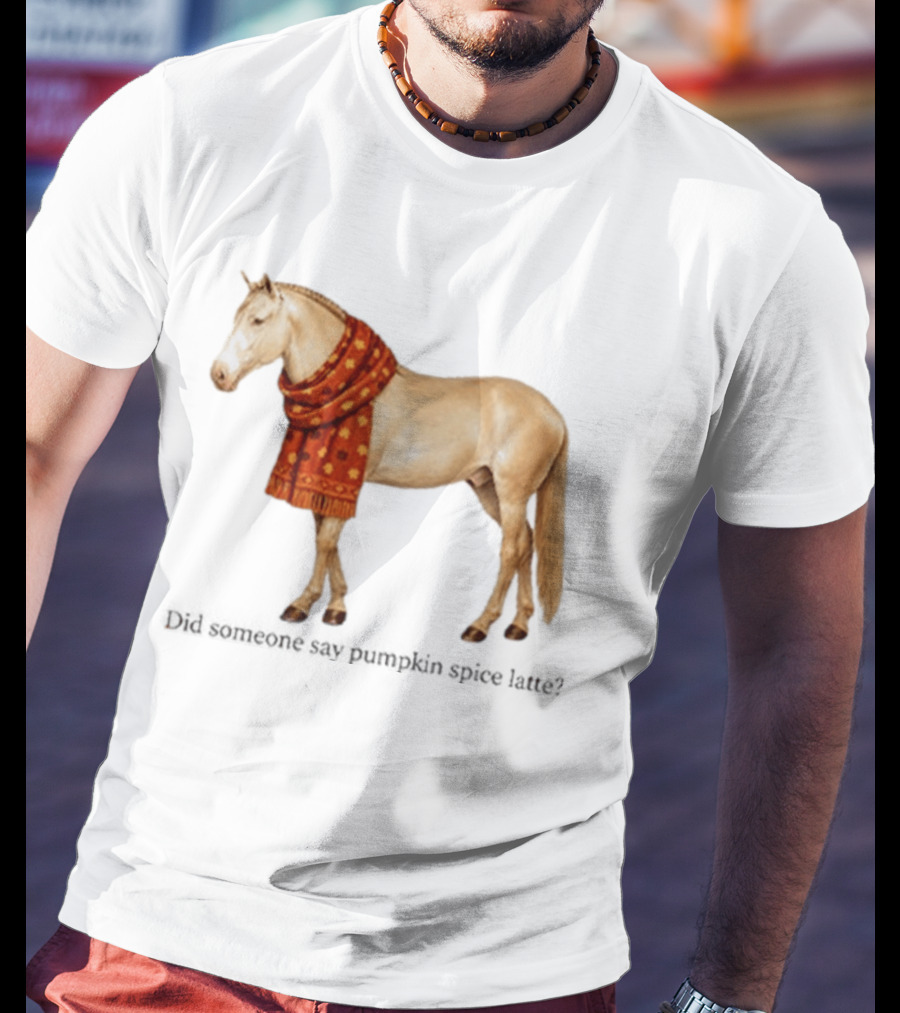Pumpkin Spice Horse Funny Fall Scarf T-Shirt