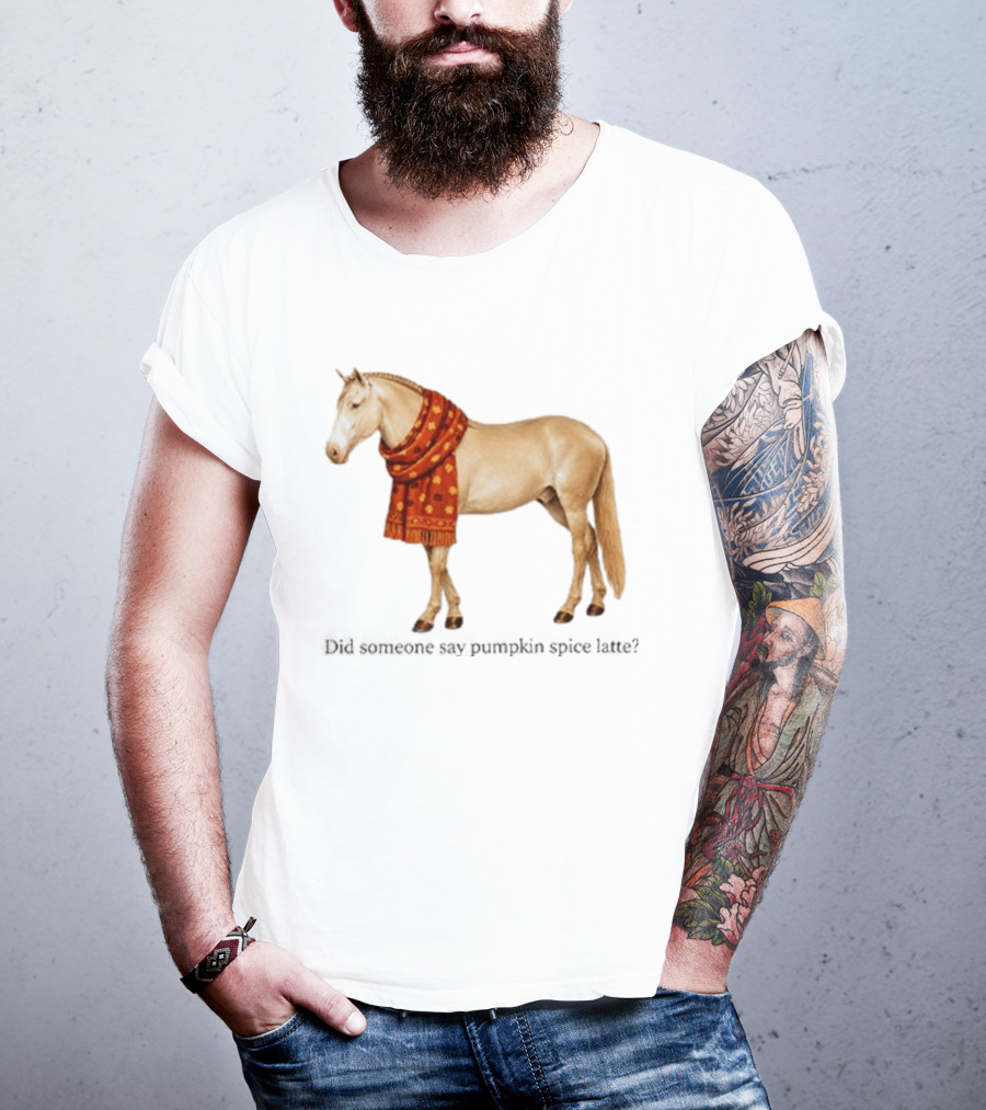Pumpkin Spice Horse Funny Fall Scarf T-Shirt