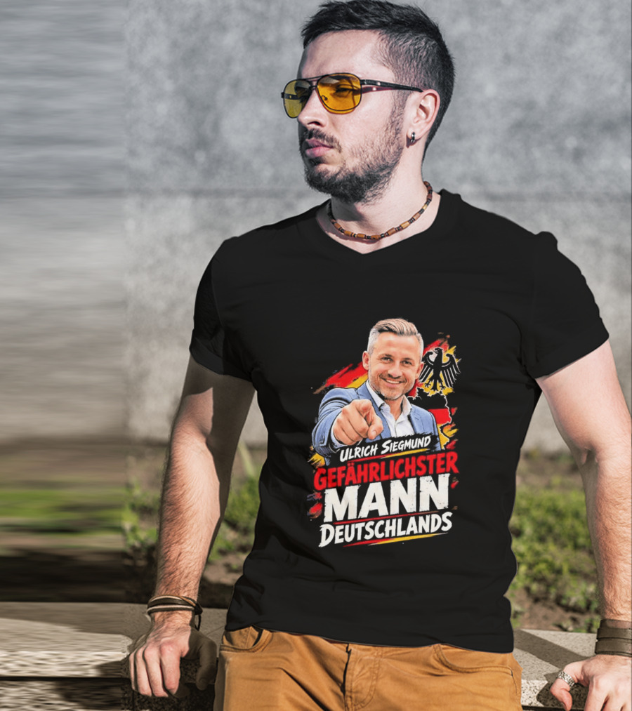 Ulrich Siegmund Gefährlichster Mann Deutschlands Adler Sketch T-Shirt