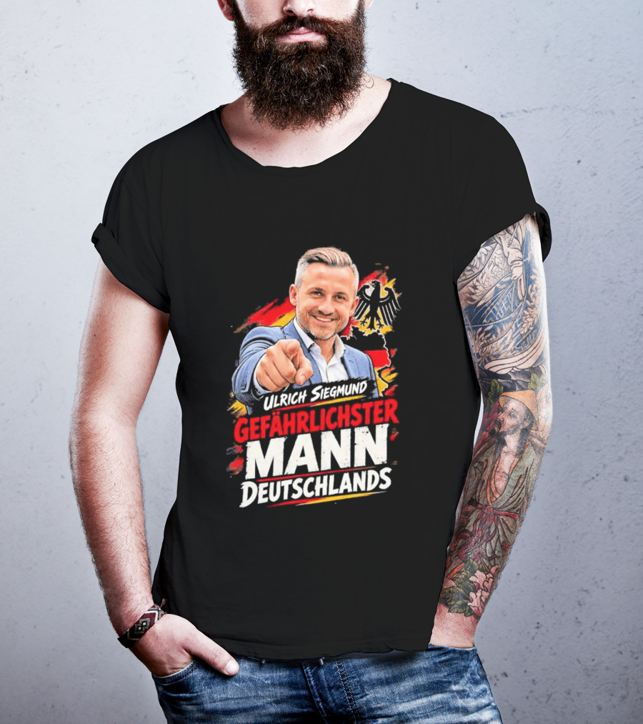Ulrich Siegmund Gefährlichster Mann Deutschlands Adler Sketch T-Shirt