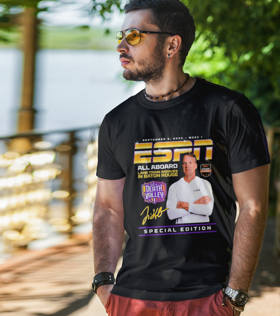 ESPN Special Edition September 5 2026 Week 1 All Aboard Tigers Express Death Valley Gameday T-Shirt