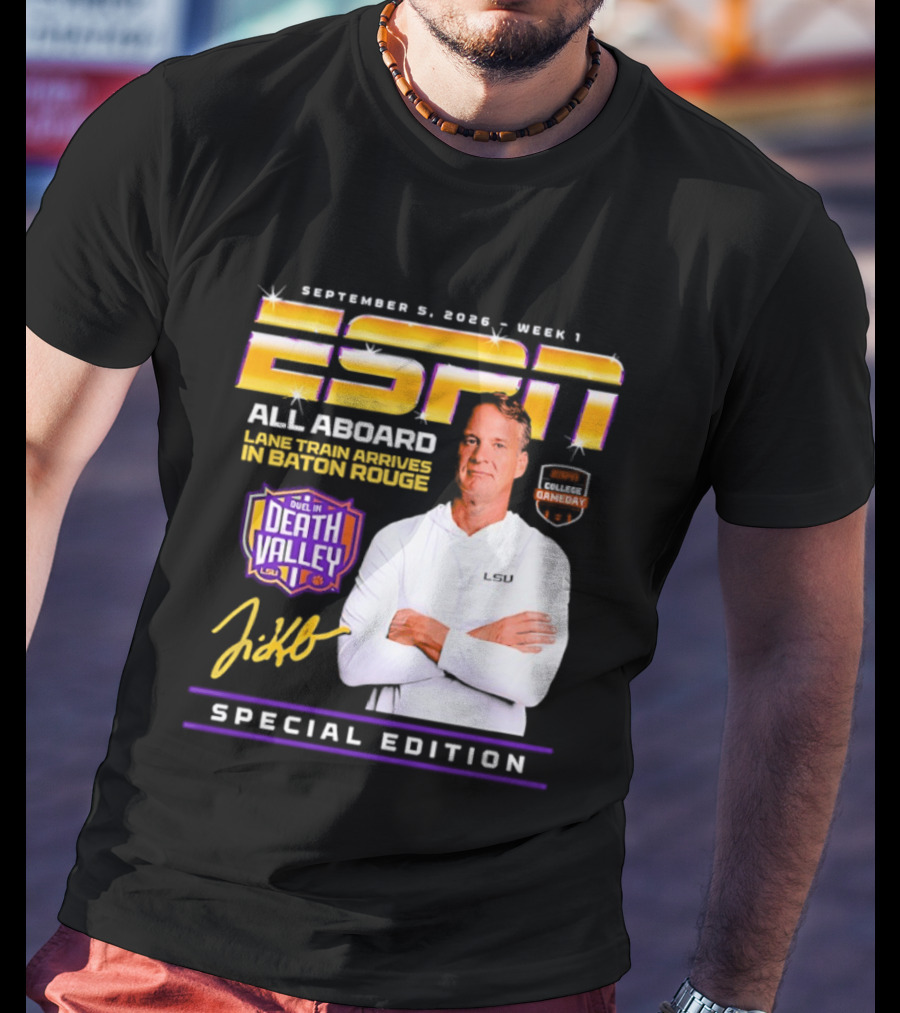 ESPN Special Edition September 5 2026 Week 1 All Aboard Tigers Express Death Valley Gameday T-Shirt