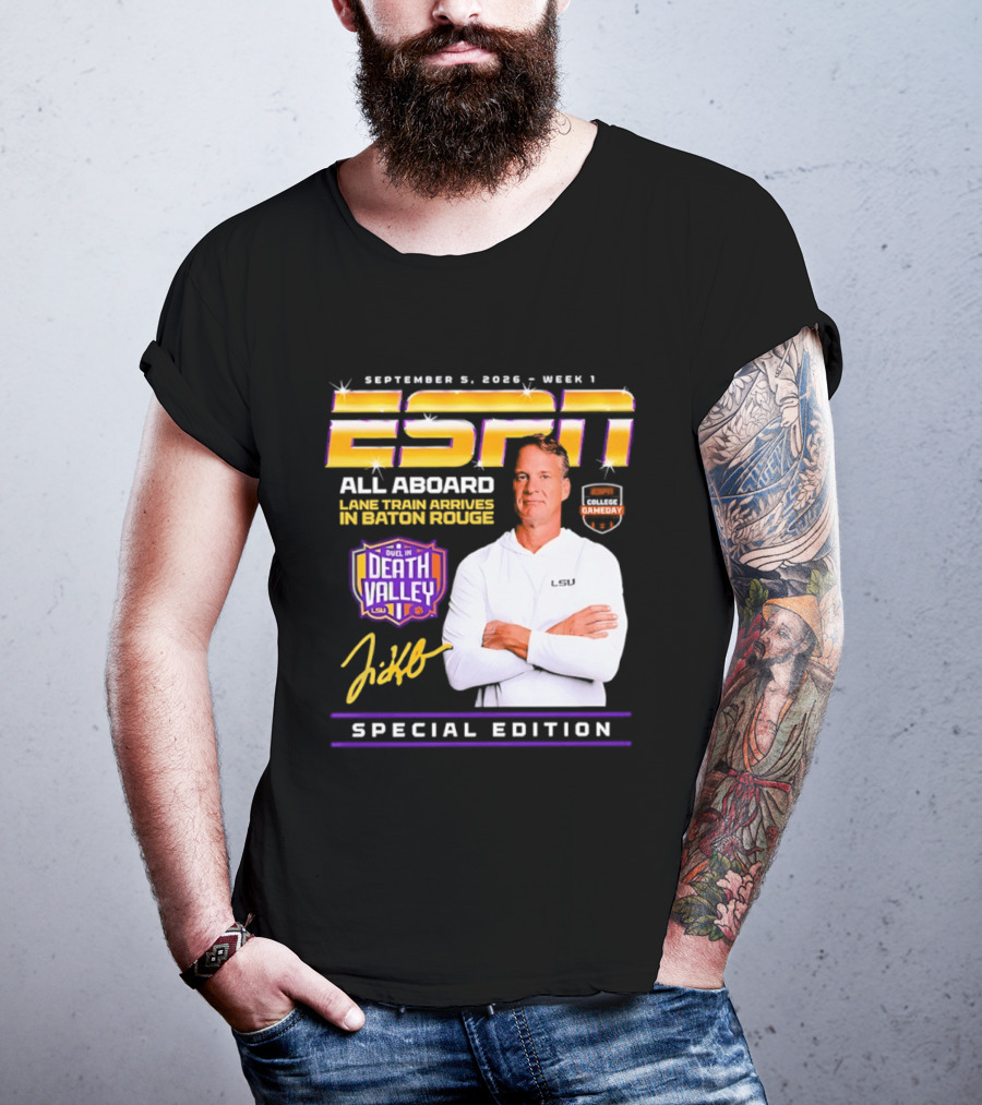 ESPN Special Edition September 5 2026 Week 1 All Aboard Tigers Express Death Valley Gameday T-Shirt