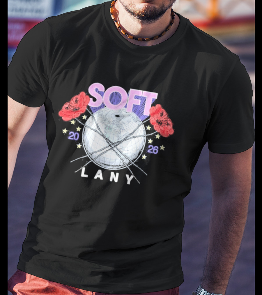 LANY Soft World Tour 2026 Glowing Globe And Red Roses T-Shirt
