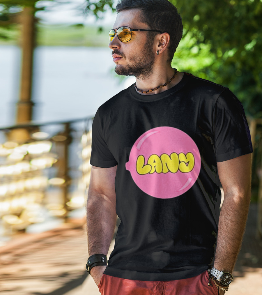 LANY Stuck On You Pink Yellow Bubble T-Shirt