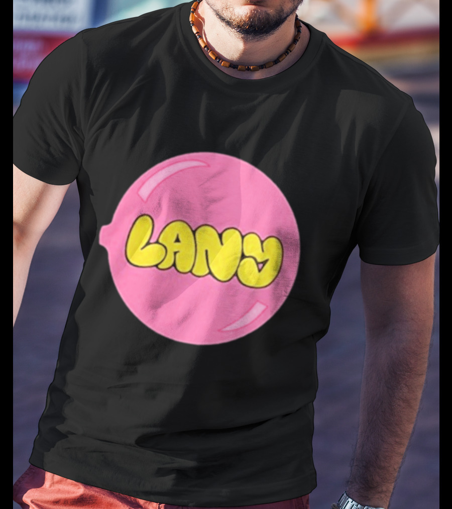 LANY Stuck On You Pink Yellow Bubble T-Shirt