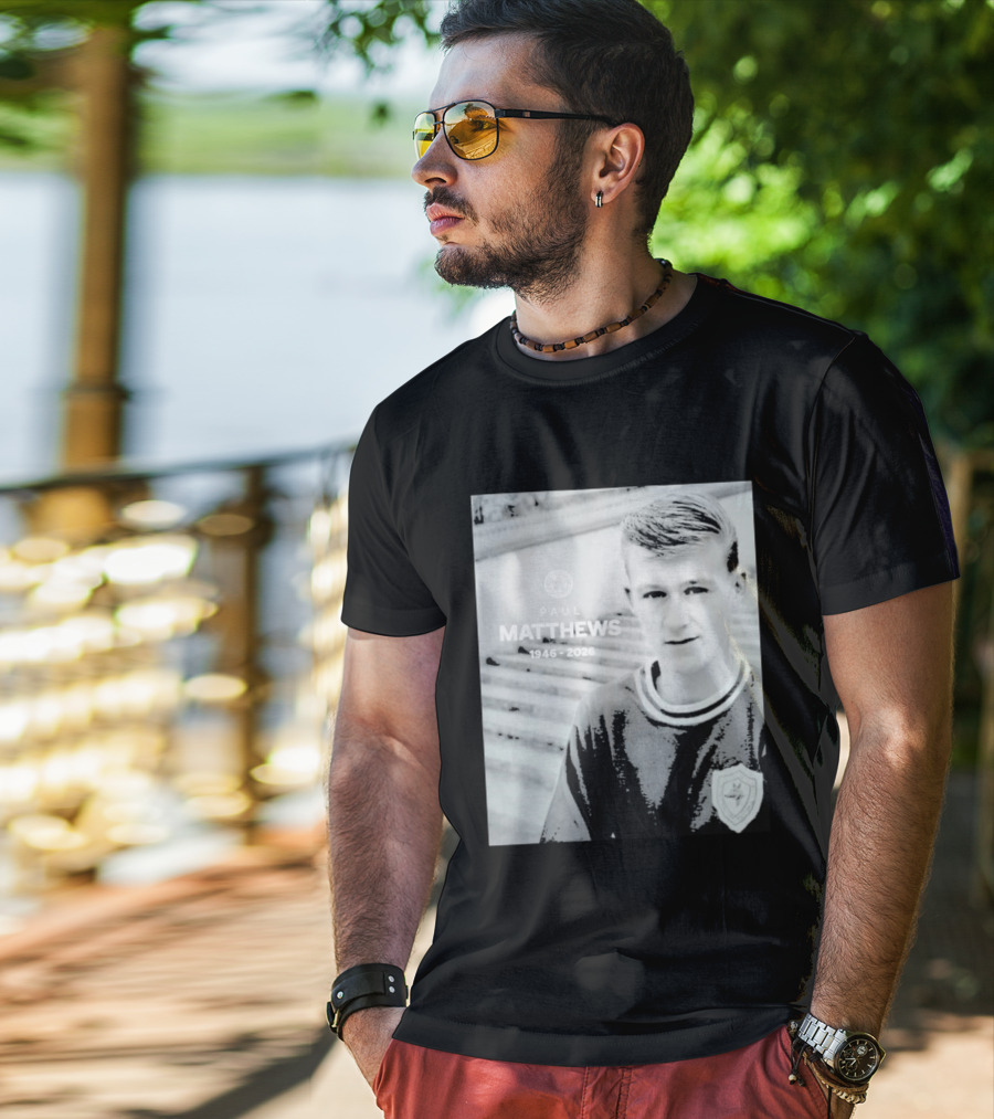 Paul Matthews 1946 2026 Memoriam Soccer Emblem Rugby T-Shirt