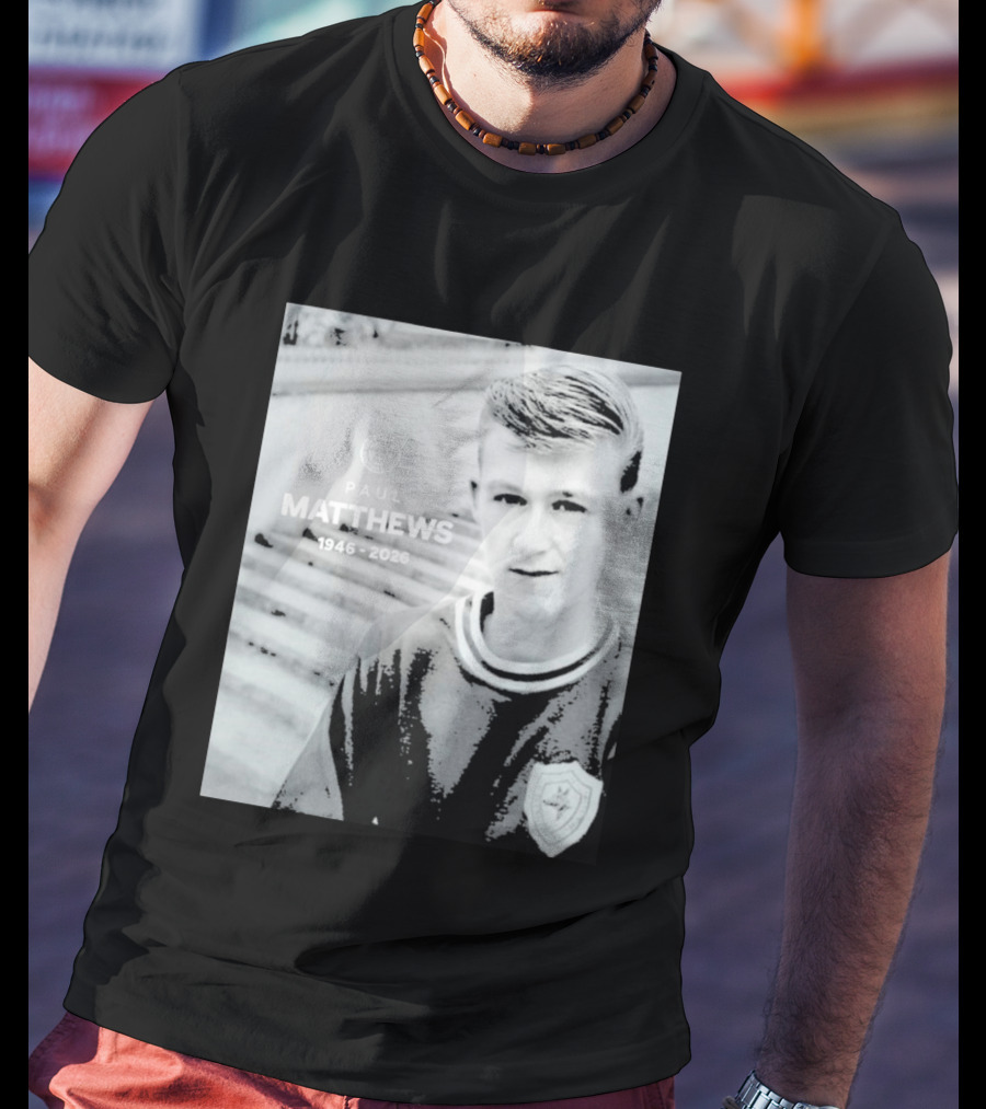 Paul Matthews 1946 2026 Memoriam Soccer Emblem Rugby T-Shirt