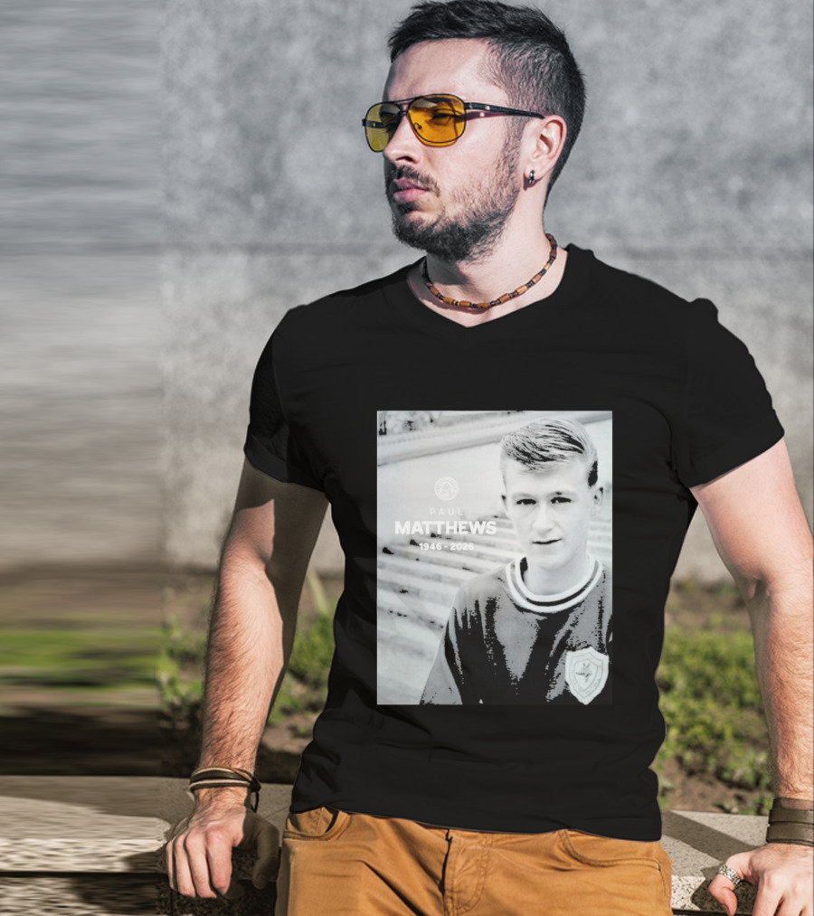 Paul Matthews 1946 2026 Memoriam Soccer Emblem Rugby T-Shirt