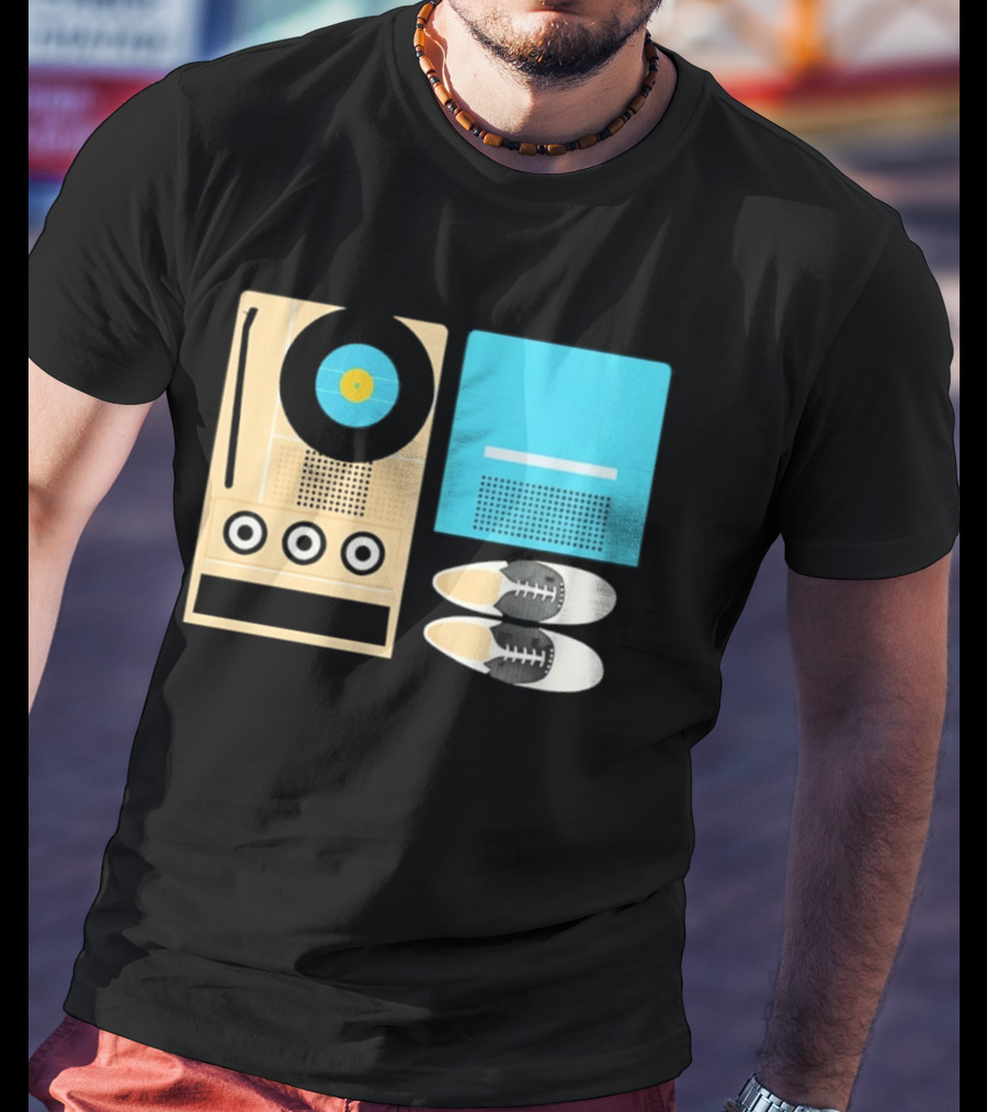 Sam And Suzy Essentials Moonrise Kingdom Record Player Sneakers T-Shirt