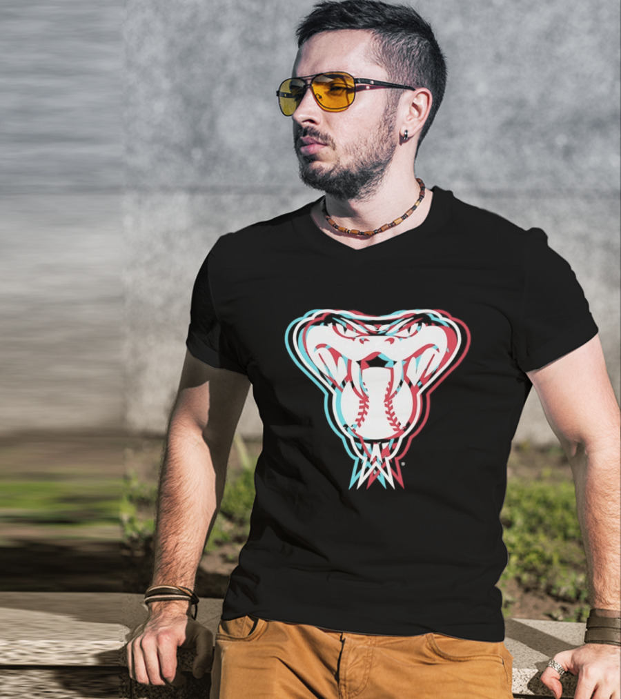 Arizona Diamondbacks Glitch Snake MLB 2026 Season T-Shirt