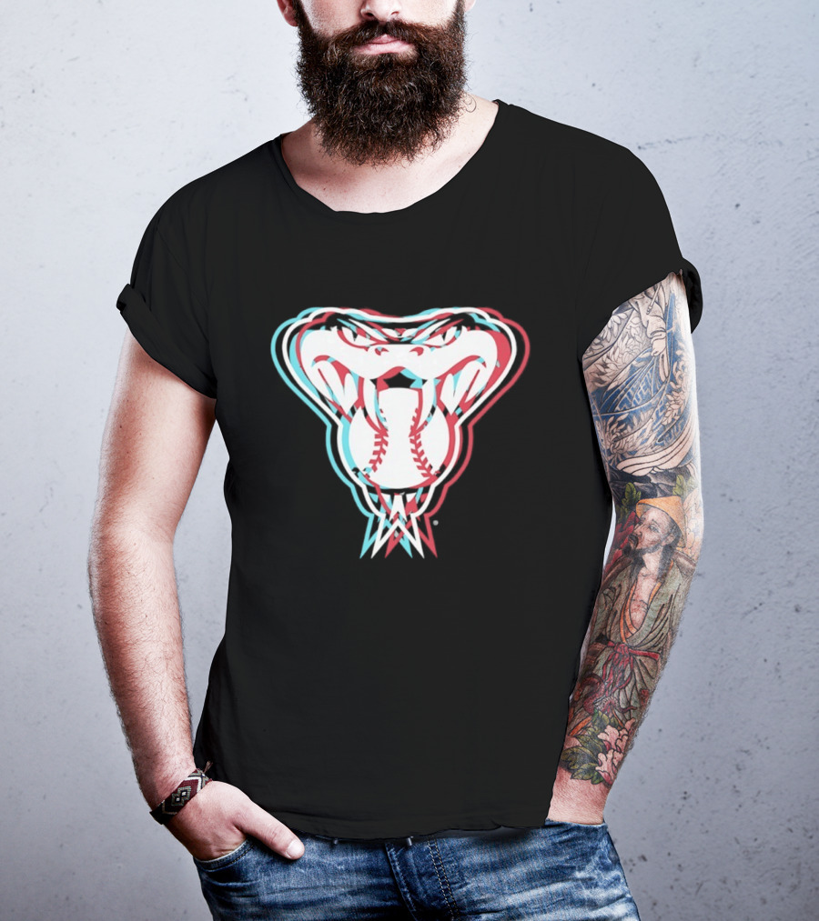 Arizona Diamondbacks Glitch Snake MLB 2026 Season T-Shirt