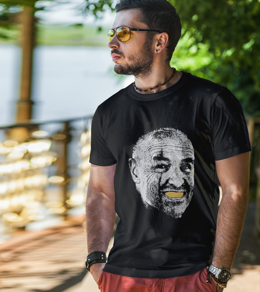John Locke Lost TV Show Orange Peel Smile Face T-Shirt