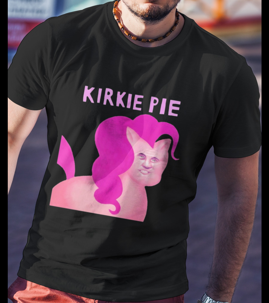 Kirkie Pie Pink Pony Cartoon Face T-Shirt