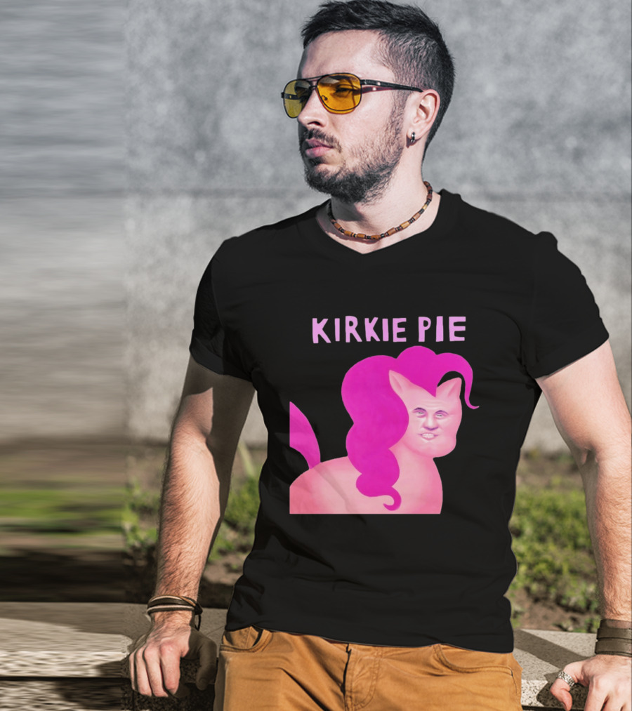 Kirkie Pie Pink Pony Cartoon Face T-Shirt