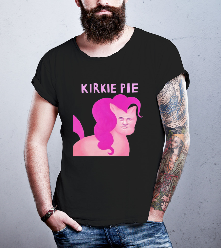 Kirkie Pie Pink Pony Cartoon Face T-Shirt