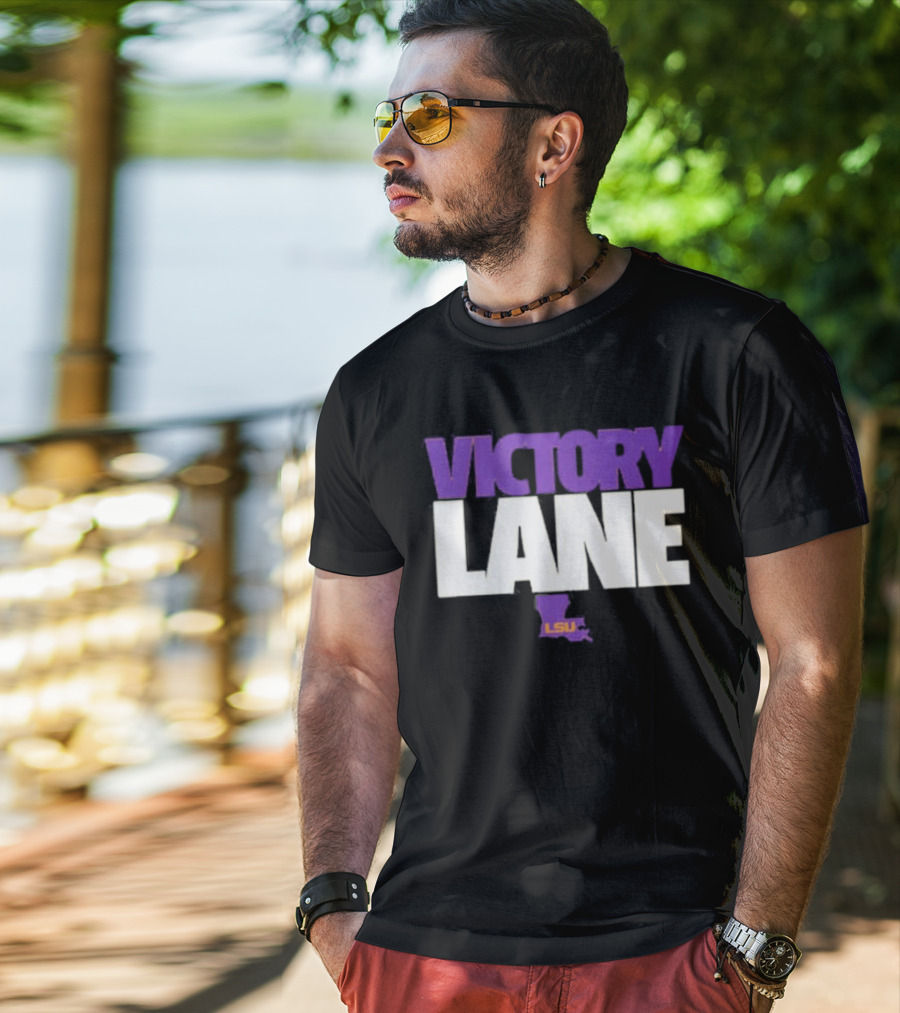 Lane Kiffin Victory Lane LSU NCAA Football Tigers T-Shirt