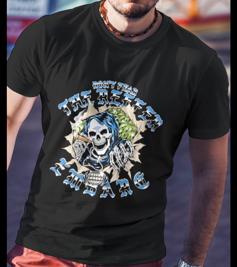 Don't Fear The Reffer Bang Skull Cigar Burst T-Shirt