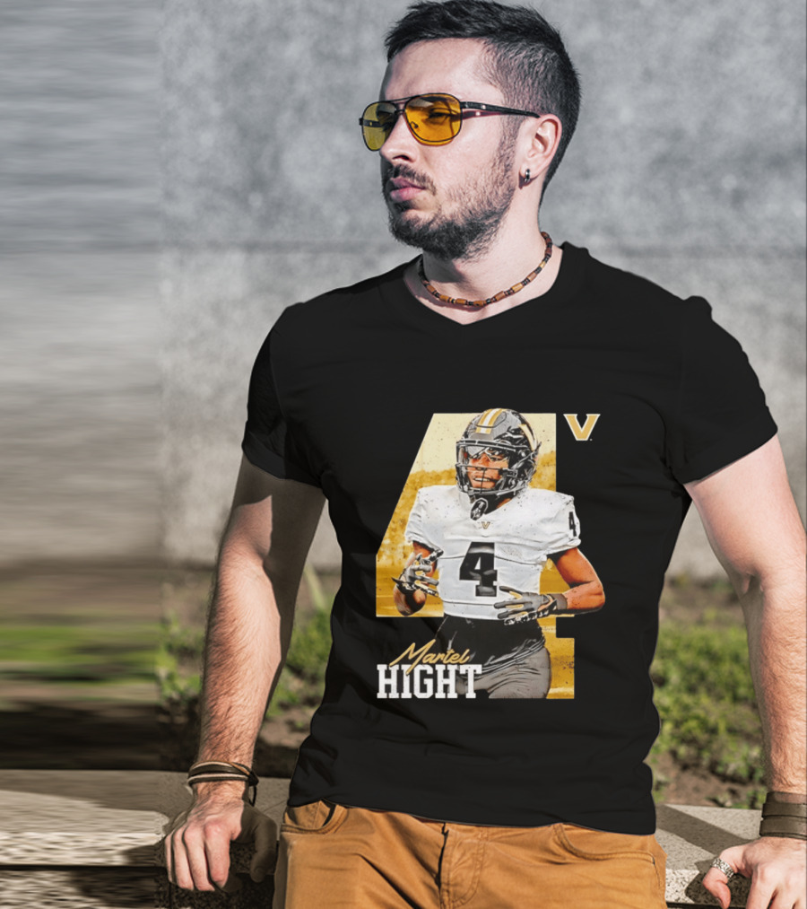 Vanderbilt Commodores Martel Hight 4 NCAA Football Player T-Shirt