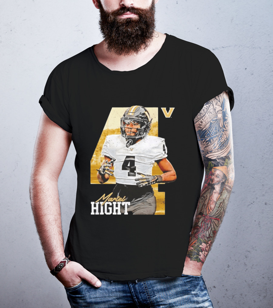 Vanderbilt Commodores Martel Hight 4 NCAA Football Player T-Shirt