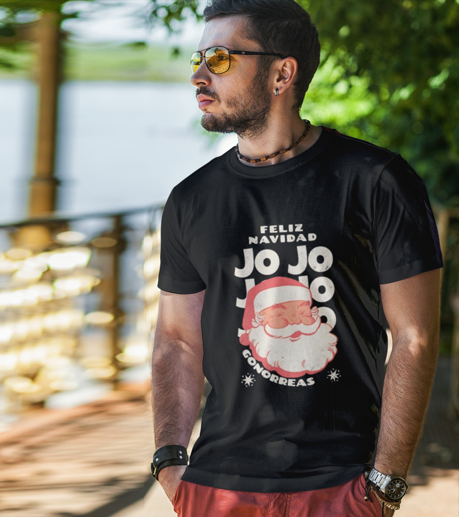 Feliz Navidad Jojo Santa Claus Christmas Gonorrea T-Shirt