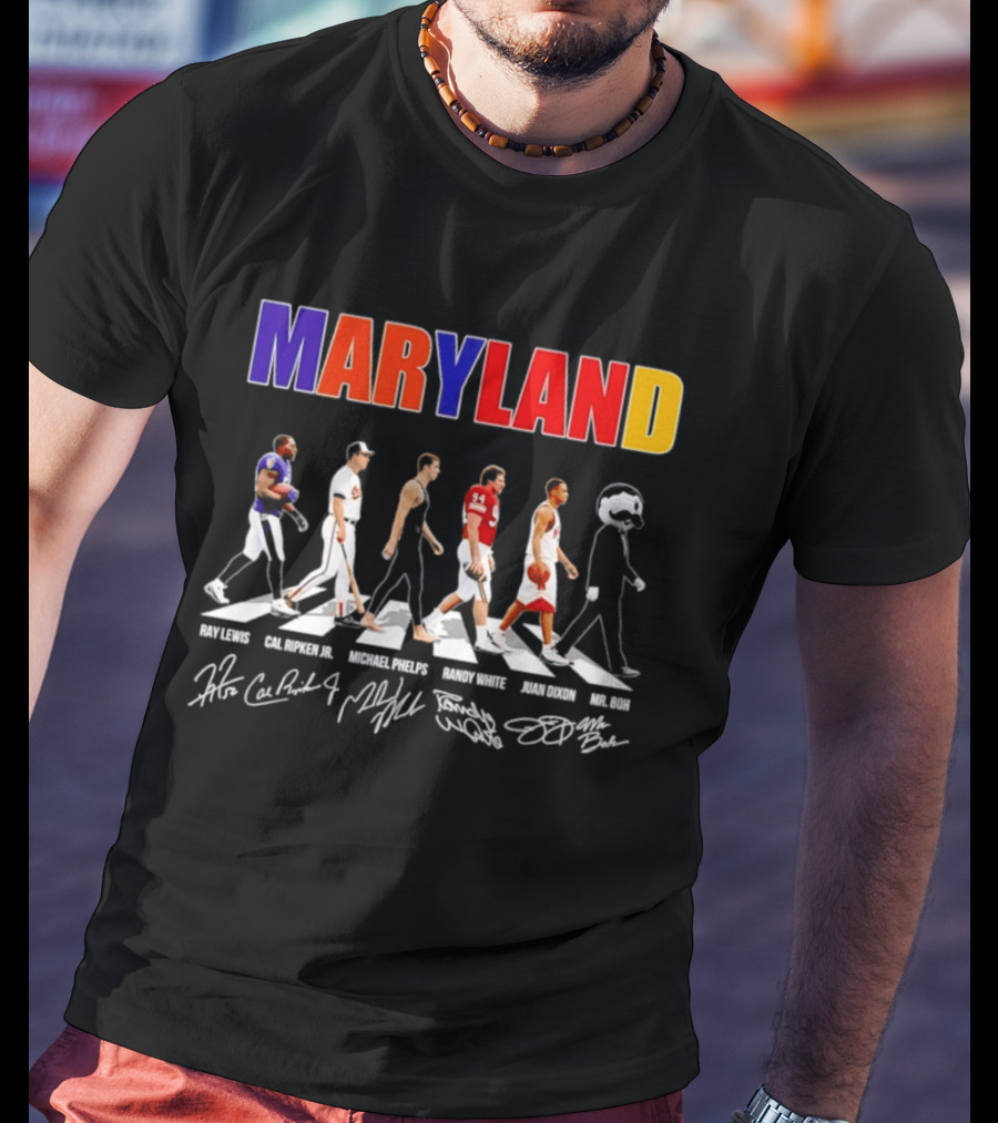 Maryland Ray Lewis Cal Ripken Jr Michael Phelps Randy White Juan Dixon Mr Boh T-Shirt