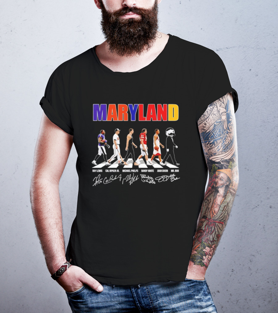 Maryland Ray Lewis Cal Ripken Jr Michael Phelps Randy White Juan Dixon Mr Boh T-Shirt